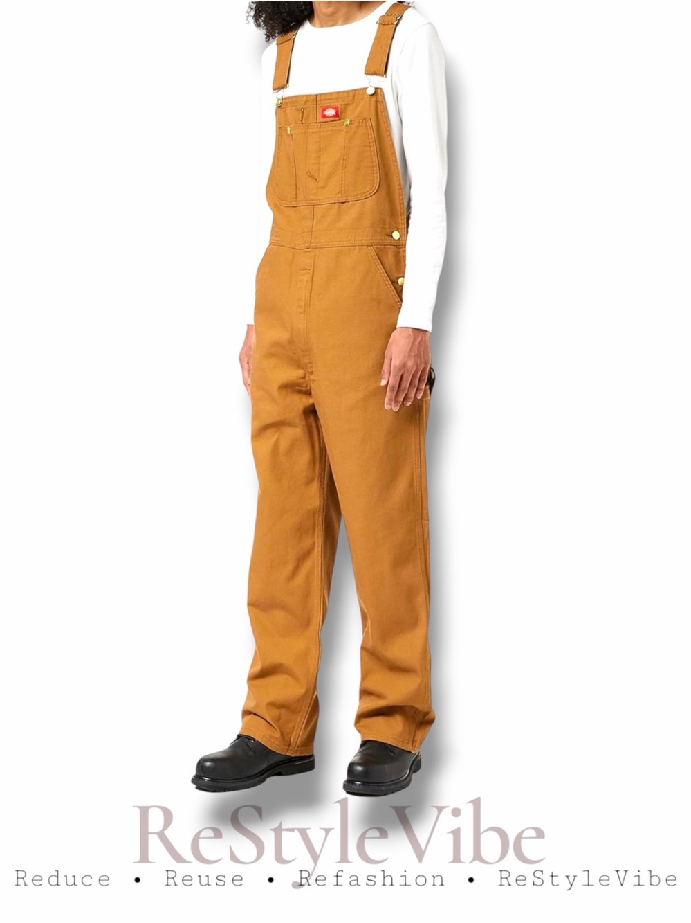 DICKIES Men’s Size 2XL R Bib Overalls Durable NWT Denim Canvas 100% Cotton NEW